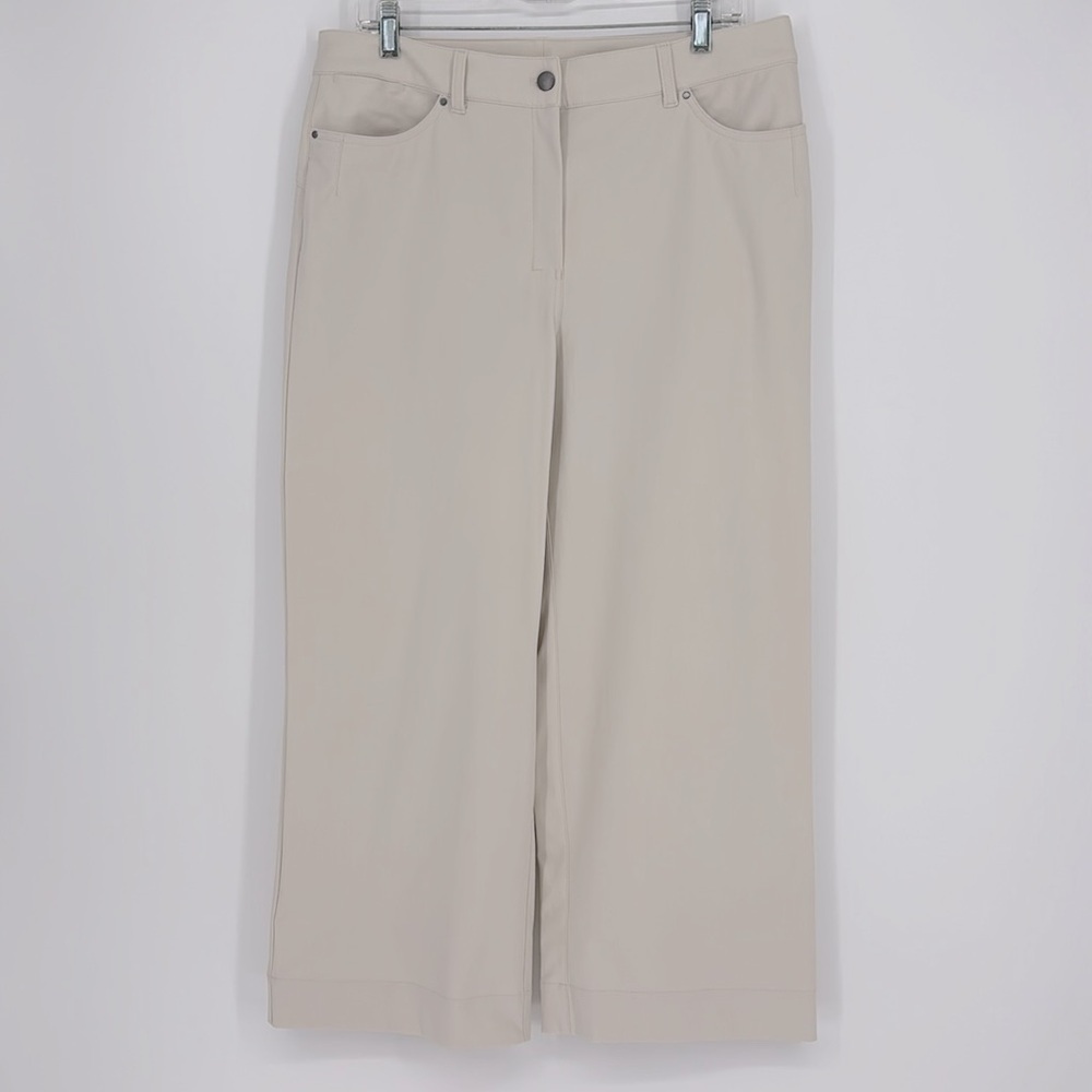Lululemon City Sleek 5 Pocket Wide-Leg Pant Full Length White Size 32 NWT!